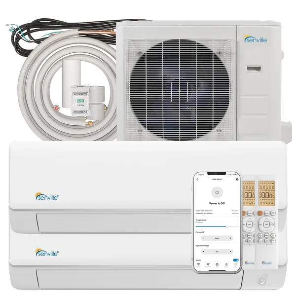 18000 BTU Dual Zone Mini Split Air Conditioner - Heat Pump - SENA/18HF/D product image